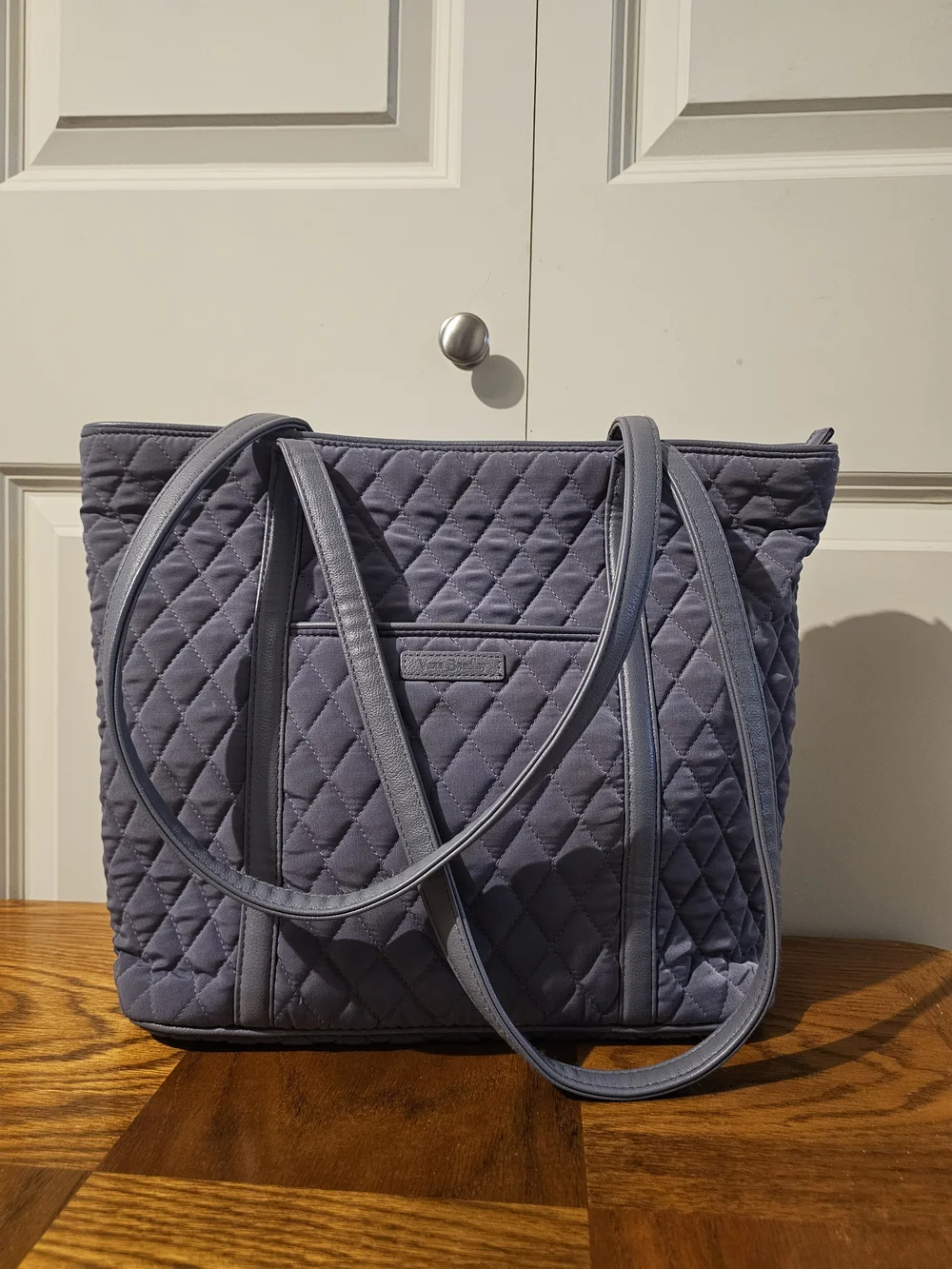 Vera Bradley Quilted Tote in Gray-Blue